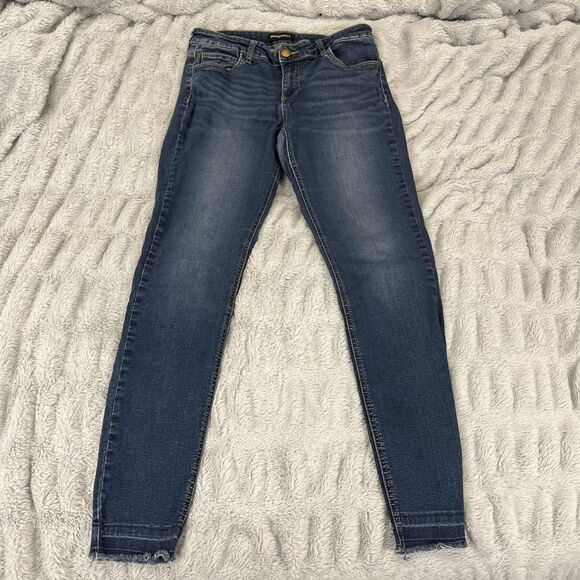 Prosperity Jeans Women 30 Skinny Distressed Raw Hem Stretch Blue Denim Casual - Picture 1 of 9